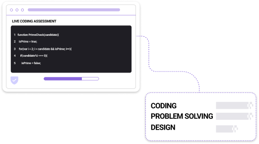 Live coding assessment tool of the Nova AI talent partner platform